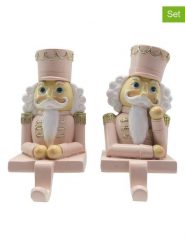 Clayre & Eef Uchwyty (2 szt.) w kolorze jasnoróżowym na skarpety świąteczne rozmiar: onesize. Różowe skarpetki Clayre & Eef, bez wzorów, z materiału. Za 139.54 zł.