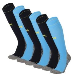 Skarpety kompresyjne do biegania 6-pack Multi Navy. Niebieskie skarpetki XTREME SOCKSWEAR, bez wzorów, z elastanu. Za 242.82 zł.