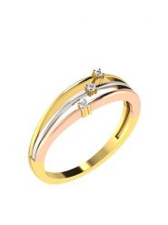 Vittoria Jewels Złoty pierścionek z diamentami rozmiar: 57. Żółte pierścionki Vittoria Jewels, z diamentem, złote. Za 529.58 zł.