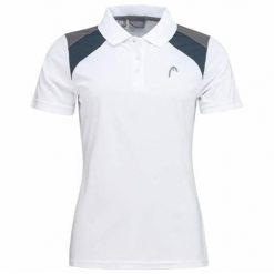 Koszulka polo damska CLUB 22 Tech. Białe t-shirty sportowe Head, uniwersalny, bez wzorów, z materiału, bez ramiączek, tenisowe. Za 259.99 zł.
