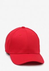 Czerwona Czapka z Daszkiem z Bawełny z Możliwością Regulacji Ravzeri. Czerwone czapki z daszkiem Renee, bez wzorów, z bawełny, eleganckie. Za 24.99 zł.