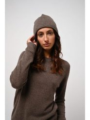 AUTHENTIC CASHMERE Kaszmirowy sweter "Ecrin" w kolorze brązowym rozmiar: L. Brązowe swetry AUTHENTIC CASHMERE, l, bez wzorów, z kaszmiru, bez ramiączek. Za 354.94 zł.