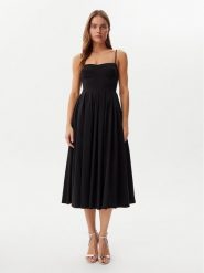 Guess Sukienka koktajlowa W5GK61 WGMR2 Czarny Regular Fit. Czarne sukienki Guess, z aplikacjami, z wiskozy, wizytowe, bez kołnierzyka, bez ramiączek. Za 598.00 zł.