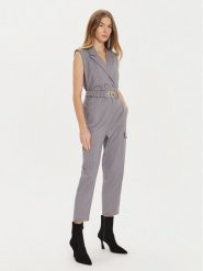 TWINSET Kombinezon 242TP2280 Szary Regular Fit. Szare sukienki Twinset, bez wzorów, z syntetyku, bez kołnierzyka, bez ramiączek. Za 679.99 zł.