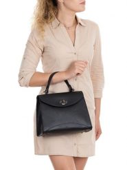 Lia Biassoni Skórzana torebka "Arera" w kolorze czarnym - 29 x 23 x 13 cm rozmiar: onesize. Czarne torebki klasyczne Lia Biassoni, bez wzorów, z materiału, bez dodatków. Za 339.99 zł.