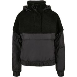 Damski polar Urban Classics sherpa mix pull over. Czarne bluzy z polaru Urban Classics, bez wzorów, z polaru. Za 298.00 zł.