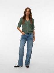 Vero Moda Kardigan w kolorze zielonym rozmiar: XS. Zielone swetry Vero Moda, s, bez wzorów, z wiskozy, klasyczne, bez ramiączek. Za 79.21 zł.