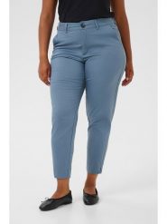 KAFFE curve Spodnie chino w kolorze błękitnym rozmiar: 48. Niebieskie chinosy KAFFE curve, bez wzorów, z podwyższonym stanem. Za 113.99 zł.