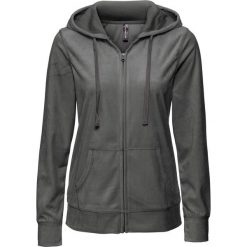 Bluza rozpinana z kapturem z dzianiny welurowej "nicki" bonprix antracytowy. Bluzy marki INOVIK. Za 99.99 zł.