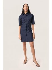 Soaked in Luxury Sukienka w kolorze granatowym rozmiar: XL. Niebieskie sukienki Soaked in Luxury, xl, bez wzorów, z bawełny, bez kołnierzyka, bez ramiączek, mini. Za 130.99 zł.