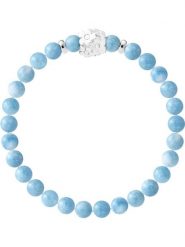 Pearline Bransoletka "Flowers" z elementem ozdobnym rozmiar: onesize. Niebieskie bransoletki Pearline, z akwamarynem, srebrne. Za 165.99 zł.