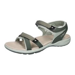 Sandały turystyczne damskie CMP Adib. Zielone sandały CMP, bez wzorów, sportowe, bez obcasa, bez zapięcia. Za 199.99 zł.