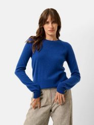 Just Cashmere Kaszmirowy sweter "Helen" w kolorze niebieskim rozmiar: L. Niebieskie swetry Just Cashmere, l, bez wzorów, z kaszmiru, bez ramiączek. Za 405.61 zł.