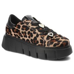 Panterka Sneakersy Chebello Eleganckie Obuwie Damskie Premium. Brązowe buty treningowe CheBello, bez wzorów, bez zapięcia. Za 499.00 zł.