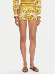 Dolce&Gabbana Szorty materiałowe FTBVIT FI5JV Żółty Regular Fit. Żółte szorty Dolce&Gabbana, bez wzorów, z bawełny. Za 2,429.00 zł.