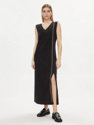 Liu Jo Sport Sukienka codzienna TA4262 JS088 Czarny Regular Fit. Czarne sukienki Liu Jo Sport, na co dzień, xs, bez wzorów, z bawełny, sportowe, bez kołnierzyka, bez ramiączek, proste. Za 289.99 zł.