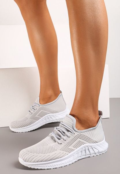 Szare Buty Sportowe Tymagio. Szare buty sportowe lifestyle Born2be, na lato, bez wzorów, z jeansu, bez zapięcia, na fitness i siłownię. Za 49.99 zł.