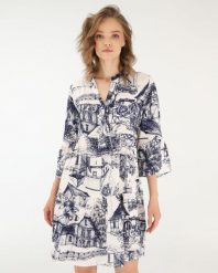 Wzorzysta sukienka mini. Sukienki Unisono, s, bez wzorów, z tkaniny, bez kołnierzyka, bez ramiączek, mini. Za 239.00 zł.