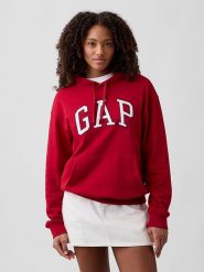 GAP Bluza w kolorze czerwonym rozmiar: M. Czerwone bluzy z kapturem GAP, m, bez wzorów, z materiału, z kapturem. Za 120.52 zł.
