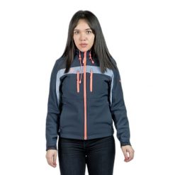 Damska kurtka turystyczna Izas Inatye. Brązowe kurtki przejściowe sportowe IZAS, s, bez wzorów, z softshellu, bez kaptura, trekkingowe. Za 486.91 zł.