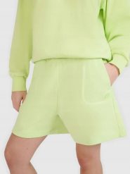 SPODENKI UNISEX 4F DRESOWE BAWEŁNIANE SPORTSTYLE KRÓTKIE KOLOR ZIELONY. Zielone szorty sportowe 4f, bez wzorów, z bawełny, do biegania. Za 99.99 zł.