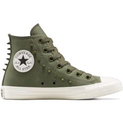 Buty sportowe Converse Chuck Taylor All Star. Zielone buty treningowe Converse, bez wzorów, bez zapięcia, na fitness i siłownię. Za 490.00 zł.