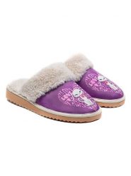 Goby Kapcie w kolorze fioletowym ze wzorem rozmiar: 35. Różowe kapcie Goby, bez wzorów, z materiału. Za 130.99 zł.