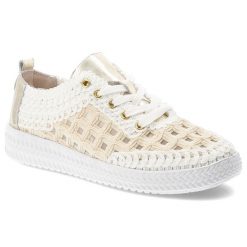 Półbuty damskie S.Barski, z materiału pleciona cholewka sznurowanie lekka podeszwa styl casual, białe, GR61-5951. Białe półbuty wsuwane S.BARSKI, bez wzorów, casualowe, bez obcasa. Za 199.00 zł.