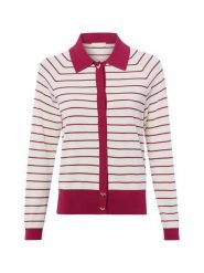 Liu Jo Collection Kardigan Kobiety Sztuczne włókno czerwony|biały, M. Białe swetry Liu Jo Collection, m, bez wzorów, z dzianiny, eleganckie, bez ramiączek. Za 279.95 zł.