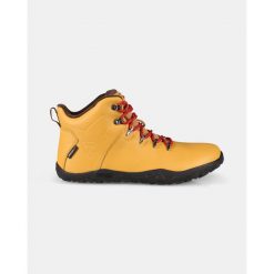 Uniseksowe wysokie buty outdoorowe barefoot Kilpi BARE LEATHER HIGH-U. Brązowe buty trekkingowe Kilpi, bez zapięcia. Za 783.53 zł.