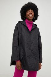 Answear Lab kurtka damska kolor czarny przejściowa oversize. Czarne kurtki Answear Lab, m, bez wzorów, z kapturem. W wyprzedaży za 166.99 zł.