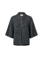 Neo Noir Kardigan z zawartością wełny - Benuta Fluffy Kobiety szary, 34. Szare swetry Neo Noir, bez wzorów, z wełny, eleganckie, bez ramiączek. Za 329.95 zł.