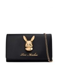 LOVE MOSCHINO Torebka JC4283PP0PKX0000 Czarny. Czarne kopertówki Love Moschino, bez wzorów, z materiału, bez dodatków. Za 729.99 zł.