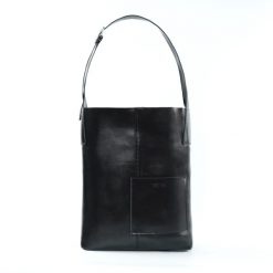 Shopperka damska FL29 ELVORIA czarna. Czarne shopper bag Solier, bez wzorów, ze skóry, casualowe, na ramię, bez dodatków. Za 259.99 zł.