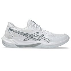 Damskie buty halowe Asics Gel-Rocket 12. Białe buty do biegania ASICS, bez wzorów, bez zapięcia, do biegania. Za 322.00 zł.