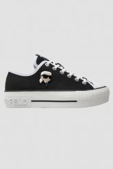 KARL LAGERFELD Czarne trampki damskie KAMPUS MAX NFT, Rozmiar 40. Czarne trampki KARL LAGERFELD, bez wzorów, bez zapięcia. W wyprzedaży za 389.99 zł.