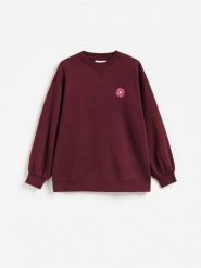 Bluza z nadrukiem na plecach - wielobarwny. Bluzy Reserved, l, bez wzorów, z bawełny, bez ramiączek, bez kaptura. Za 139.99 zł.