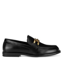Mokasyny Gino Rossi. Czarne mokasyny Gino Rossi, bez wzorów. Za 223.99 zł.