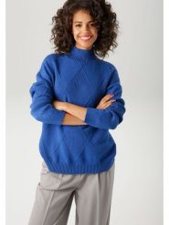 Aniston Sweter w kolorze niebieskim rozmiar: 40. Niebieskie swetry Aniston, bez wzorów, bez ramiączek. Za 61.17 zł.