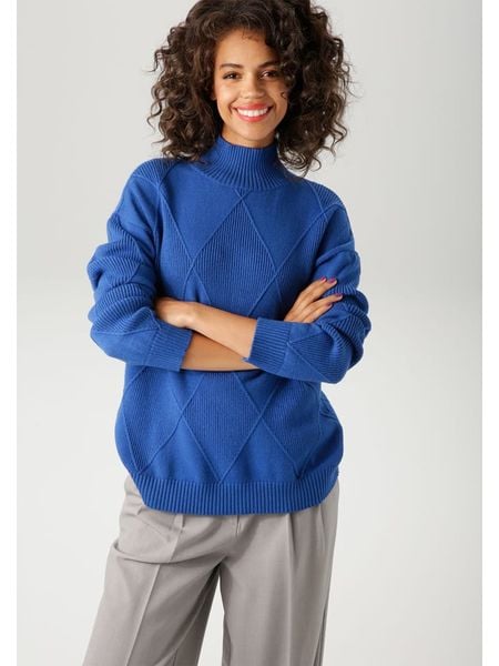 Aniston Sweter w kolorze niebieskim rozmiar: 40. Niebieskie swetry Aniston, bez wzorów, bez ramiączek. Za 74.28 zł.