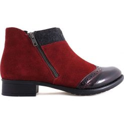 BOTKI DAMSKIE RIE Y6461 BOR. Botki Rieker, bez wzorów, z futra, bez obcasa, bez zapięcia. Za 169.00 zł.