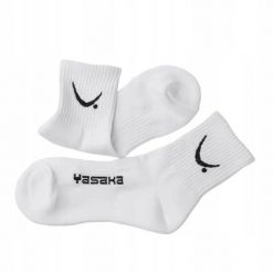 SKARPETY do TENISA STOŁOWEGO PING PONGA BAWEŁNIANE YASAKA rozmiar 39-42. Białe skarpetki YASAKA, bez wzorów, z bawełny. Za 45.00 zł.