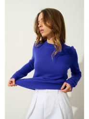 AUTHENTIC CASHMERE Kaszmirowy sweter "Jetsan" w kolorze niebieskim rozmiar: L. Niebieskie swetry AUTHENTIC CASHMERE, na lato, l, bez wzorów, z kaszmiru, bez ramiączek. Za 507.51 zł.