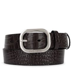 Pasek GINO ROSSI. Brązowe paski Gino Rossi, bez wzorów. Za 99.99 zł.