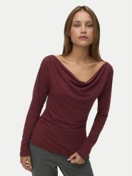 Vero Moda Bluzka Ice 10340793 Bordowy Regular Fit. Czerwone bluzki Vero Moda, l, bez wzorów, z syntetyku, bez kołnierzyka, bez ramiączek. Za 119.99 zł.