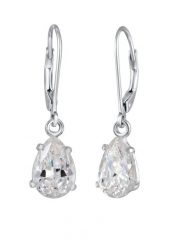 Elli Damskie kolczyki w kształcie kropli mieniące się cyrkoniami ze srebra próby 925 Sterling Silver Kolczyki 1 ct. Szare kolczyki Elli, z cyrkonią, srebrne. Za 207.39 zł.