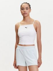 Puma Top Ess 629771 Biały Slim Fit. Białe topy Puma, xs, bez wzorów, z bawełny, bez kołnierzyka, bez ramiączek. Za 119.99 zł.