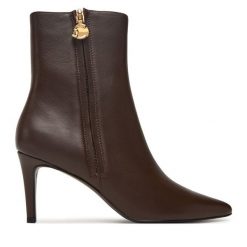 Botki Coccinelle. Brązowe botki Coccinelle, bez wzorów, bez obcasa, na szpilce, bez zapięcia. Za 719.99 zł.