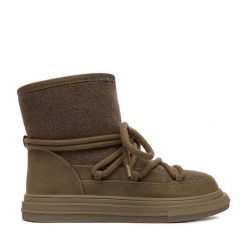 Śniegowce DeeZee. Brązowe śniegowce DeeZee, bez wzorów, bez zapięcia. Za 229.99 zł.