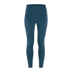 Legginsy trekkingowe damskie Fjällräven Abisko Tights. Niebieskie legginsy Fjällräven, bez wzorów, sportowe. Za 553.20 zł.